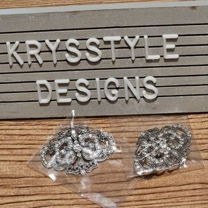 Vintage Style Crystal Shoe Clips